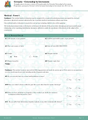 Grenada Citizenship by Investment Medical Form 4 (Гренада)