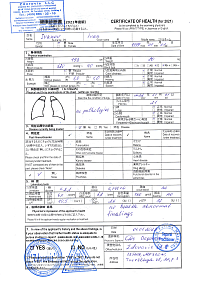 Certificate of Health Japan